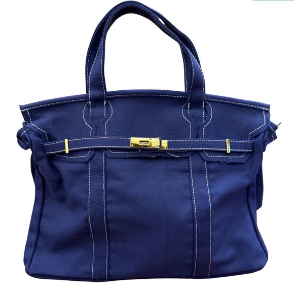 Handbags - Boatkin Boat Tote Solid Blue